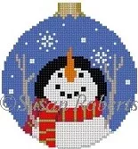 Susan Roberts Needlepoint – Let it Snow 3″ Round
