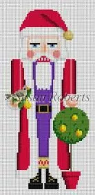 Susan Roberts Needlepoint – Pear Tree Santa Nutcracker