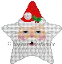 Susan Roberts Needlepoint – Santa Face Star