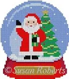 Susan Roberts Needlepoint – Santa Snow Globe