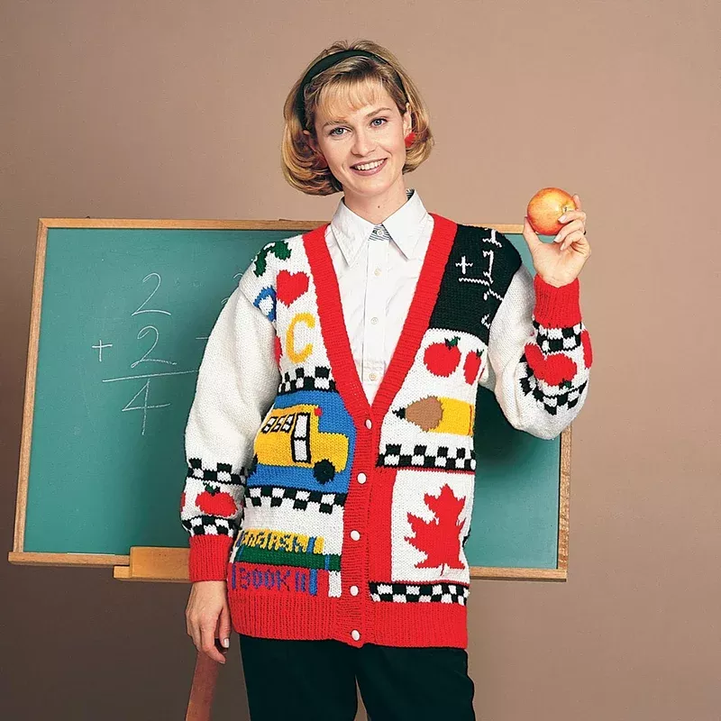 Teacher’s V-Neck Cardigan Pattern