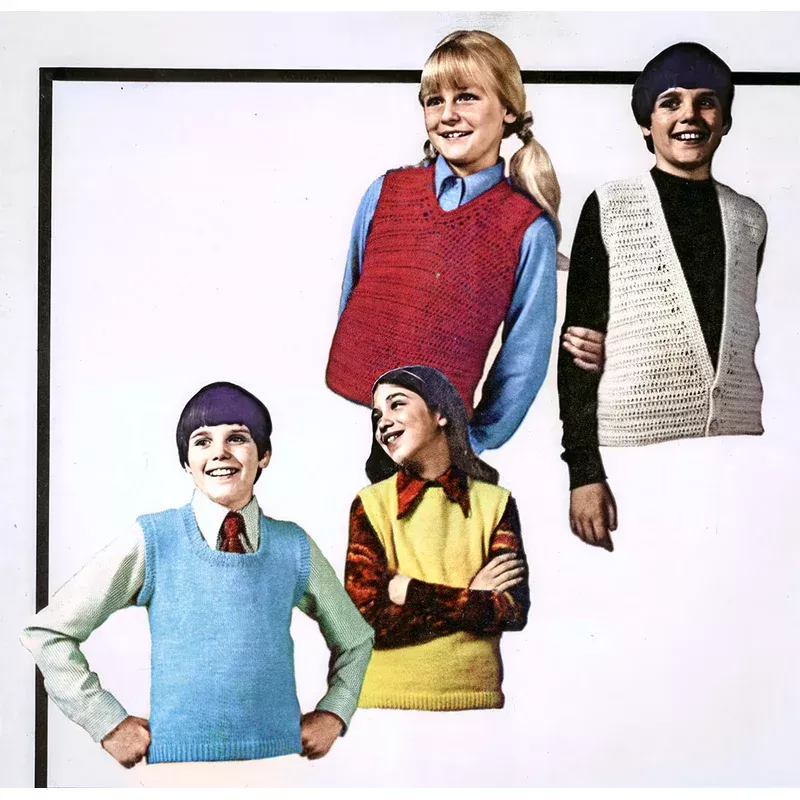 Tot Sleeveless Vest and Pullovers Pattern
