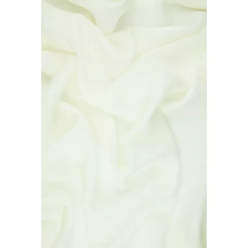 Whisper White Silk Double Georgette Fabric