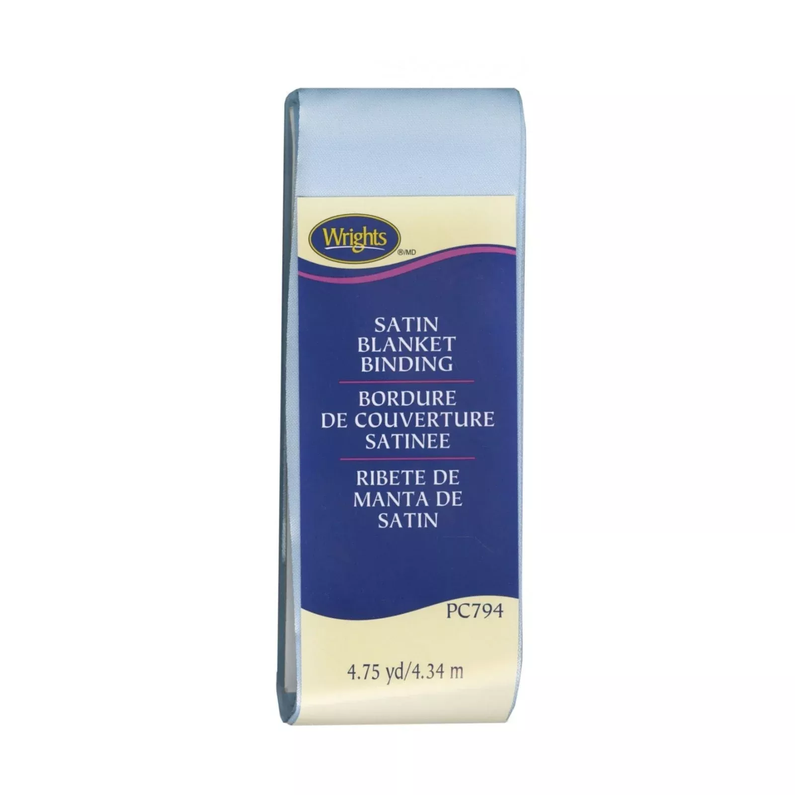 Wrights Satin Blanket Binding – Blue